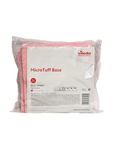 Vileda MicroTuff Base mikroszálas törlőkendő, piros