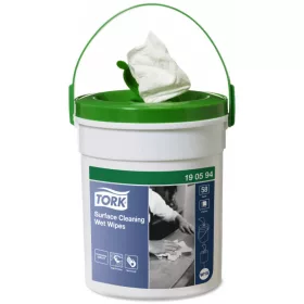   Tork 190594 Premium nedves felület tisztító kendő, 14x27cm, 58lap/vödör