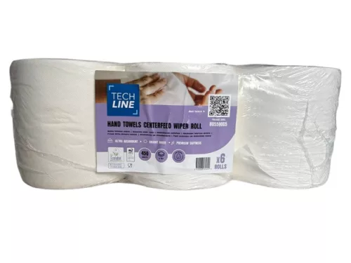 Techline belsőmagos tekercses kéztörlő, cell, 2r, 19x24cm, 450lap, 108m