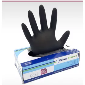 Prime Source 9006 púdermentes fekete nitril kesztyű - S