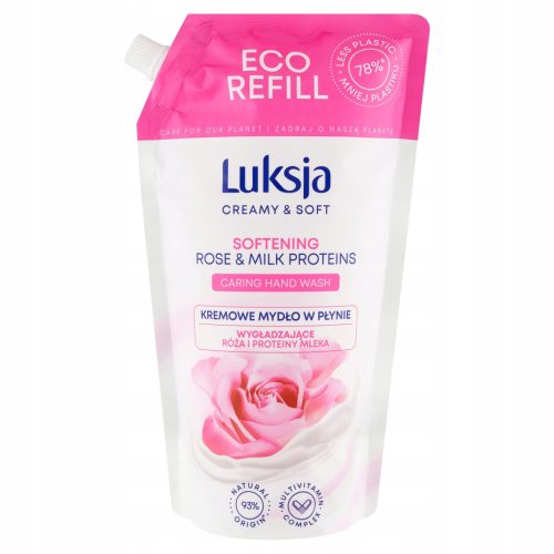 Luksja Creamy & Soft folyékony szappan rózsa és tejfehérje simító 900ml 