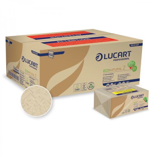 Lucart EcoNatural Z környezetbarát hajtogatott kéztörlő - 2 rétegű, 220 lapos (18 cso./krt.)