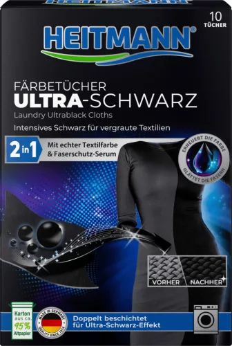 Heitmann Ultrafekete Színfrissítő Kendő (12db kendő)