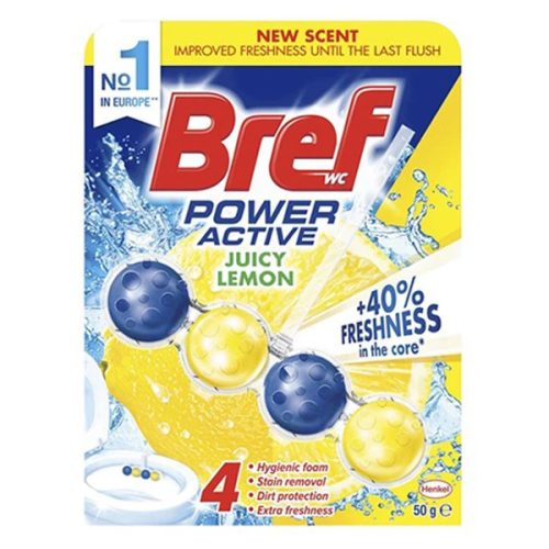 Bref Power Aktiv golyós WC illatosító Citrom 50g