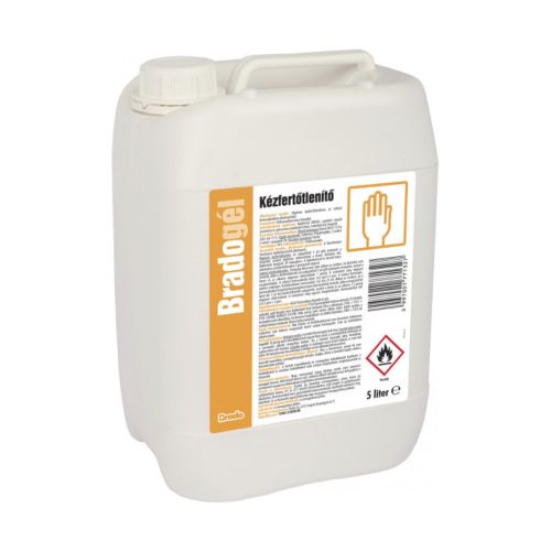 Bradogél professzionális alkoholos kézfertőtlenítő gél 5 liter