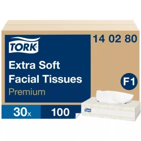   Tork Extra Soft dobozos kozmetikai kendő 100 lapos - 140280 (Karton - 30 csomag)