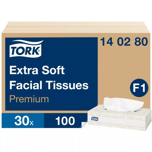 Tork Extra Soft dobozos kozmetikai kendő 100 lapos - 140280 (Karton - 30 csomag)