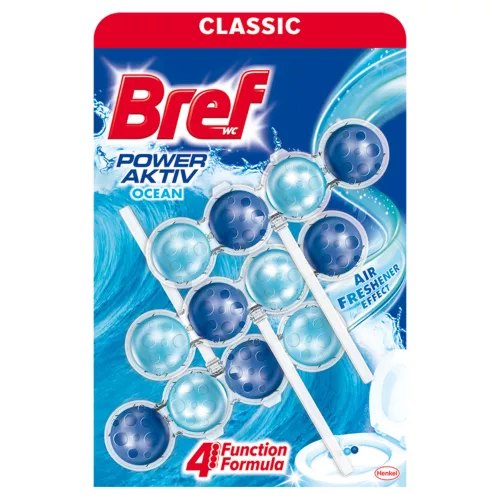 Bref Power Aktiv golyós WC illatosító Óceán 3x50g