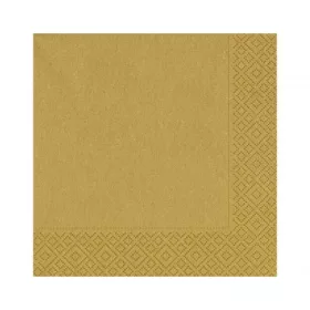Duni szalvéta - 3 rétegű, 33x33, arany színben
