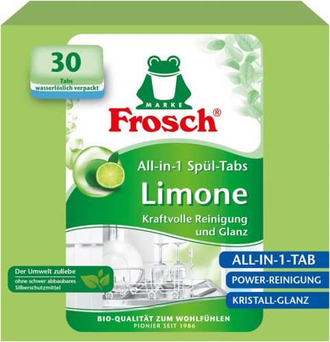 Frosch mosogatógép tabletta zöldcitrom 30db
