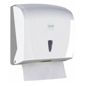   Vialli K40 V hajtogatott kéztörlő adagoló, fehér ABS műanyag