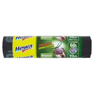 Hewa Magnum szemeteszsák önzáró szalaggal - 60 l, 10 db/tek.